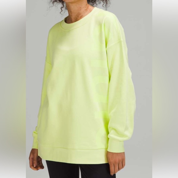 LULULEMON “PERFECTLY OVERSIZED CREW” - Crispin Green - Size 4 - Picture 1 of 4
